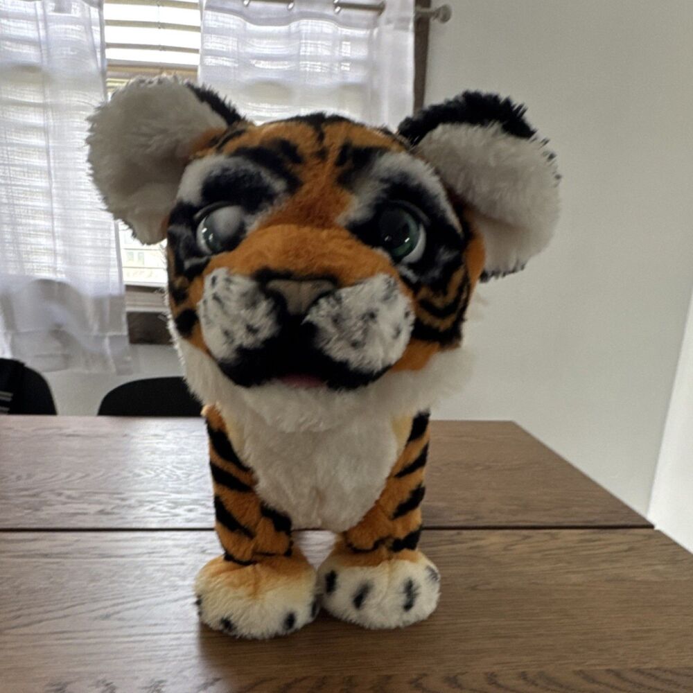 FurReal Friends Interactive Tiger Plush Toy Orange Black White